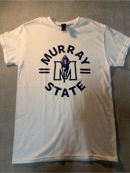 Gildan Other - Gildan White Murray State Graphic Tee with Navy Print